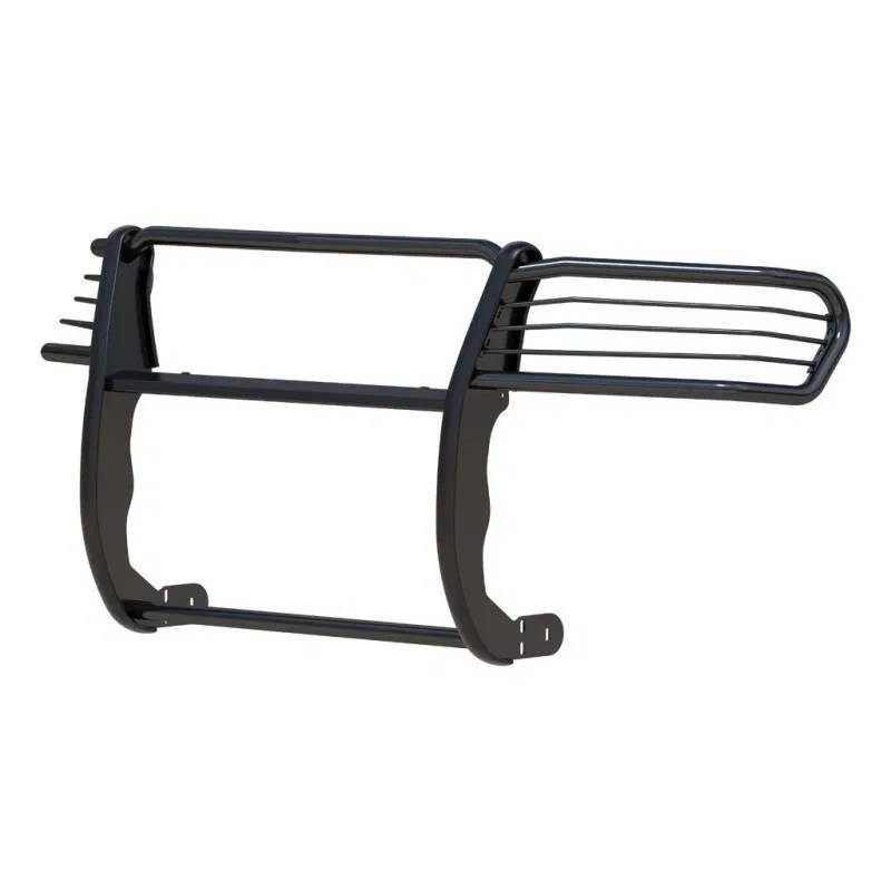 17NE23MA – BLACK HORSE Grille Guard, 3-Piece Modular Powder Coated Black Steel Modular 1-1/2 Inch Diameter With Brush...